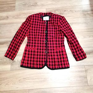 Votre Nom by Razz Blazer - Vintage Checkered Blazer - 1980's Gorgeous Blazer